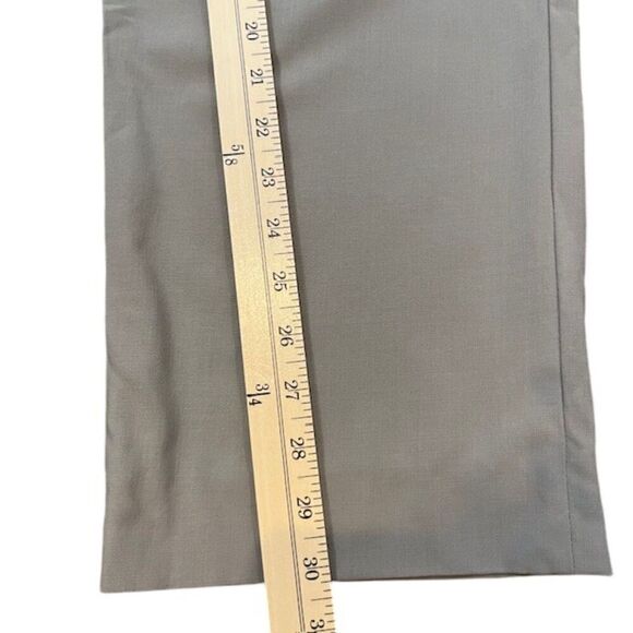 Giorgio Armani Linen Silk Blend Dress Slacks Light Gray Pockets Side Zip Size 42 - Picture 8 of 13